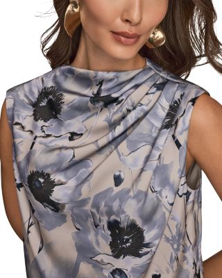 Gathered Shoulder Sleeveless Blouse