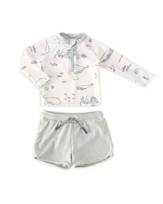 Unisex Swim Rash Guard & Shorts - Baby, Little Kid