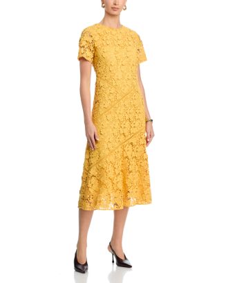 knee length dresses for ladies Lace Slit Dress