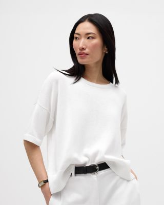 Crewneck Elbow Sleeve Sweater