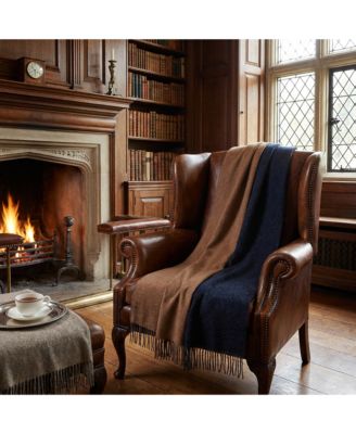 The Gentlemen's Collection Reversible Double Cloth Lambswool Throw