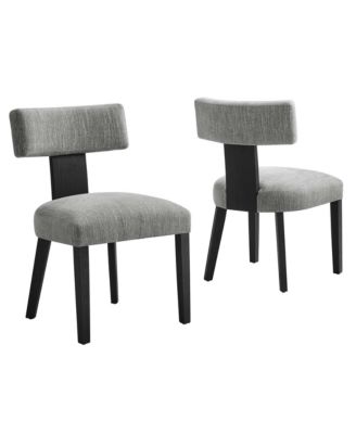  Nalani Fabric Upholstered Dining Chairs, Set of 2