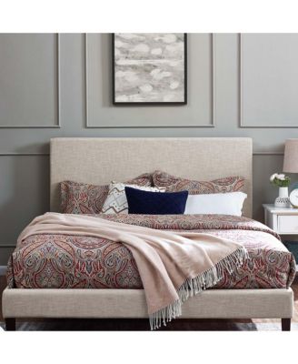 Taylor Upholstered Linen Fabric Headboard, Full/Queen