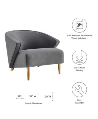  Odyssey Performance Velvet Armchair