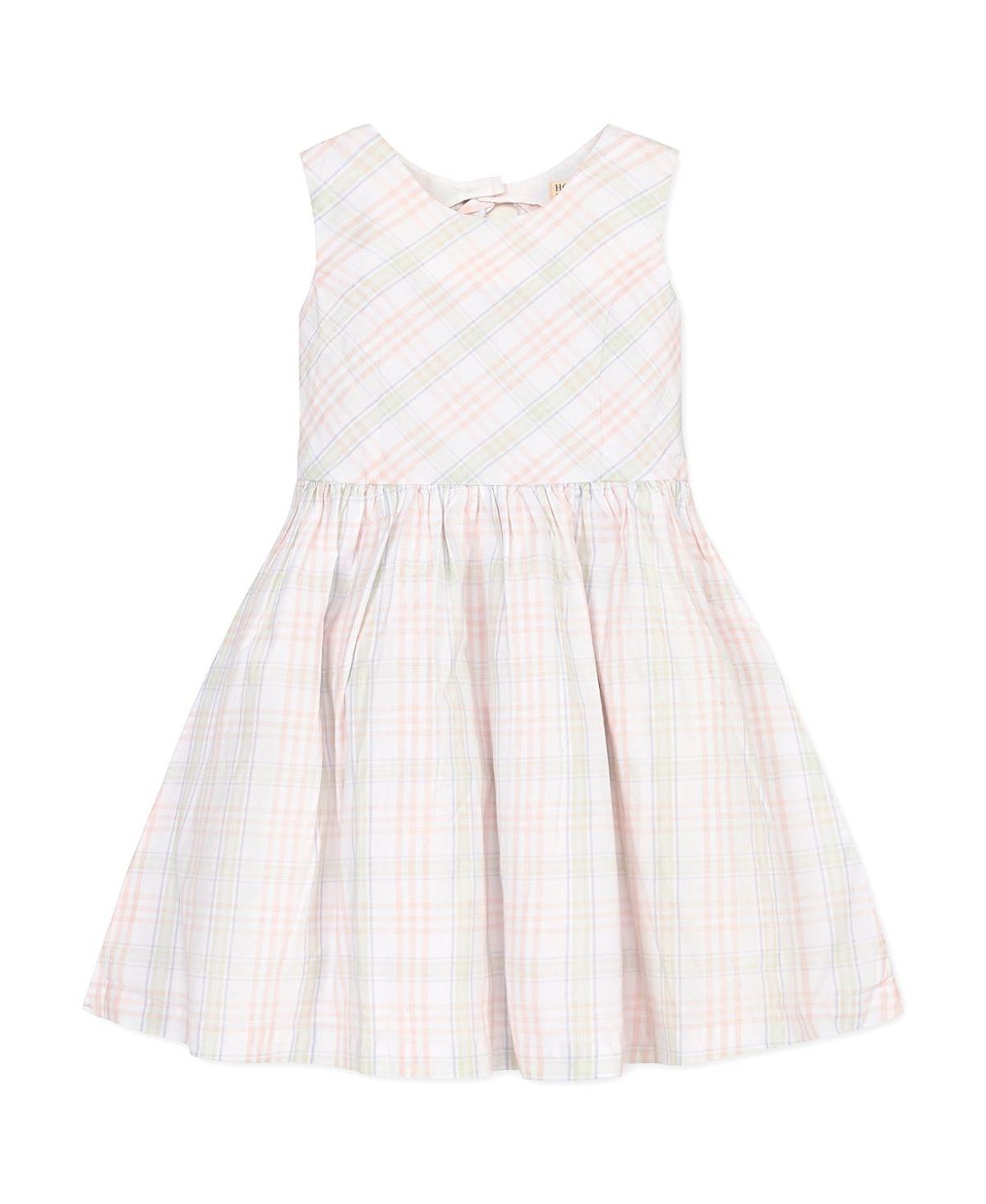 Hope & Henry Girls' Organic Stretch Poplin Button Back Party Dress - Little Kid, Big Kid