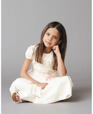 Girls' Organic Puff Sleeve Tiered Party Dress - Little Kid, Big Kid