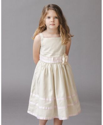  Girls' Linen Cami Rosette Dress - Little Kid, Big Kid
