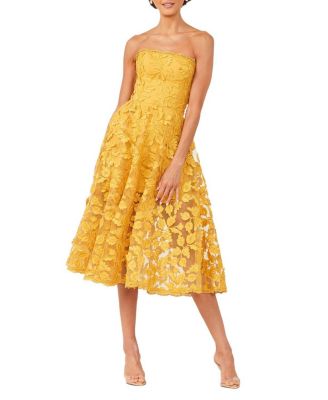 Florence Floral Strapless Midi Dress