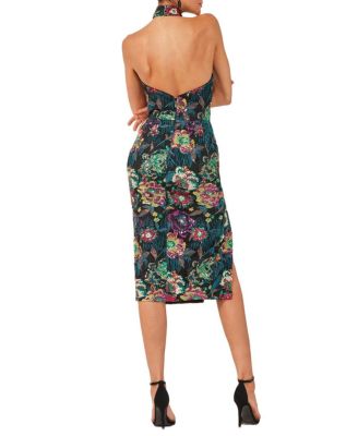 Paige Halter Floral Sequin Midi Sequin Dress