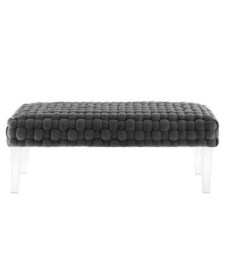 Prologue Woven Performance Velvet Ottoman