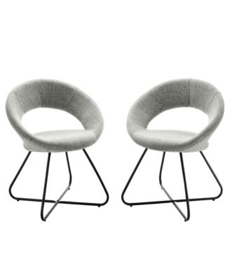  Nouvelle Upholstered Fabric Dining Chair, Set of 2