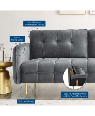 Cameron Tufted Performance Velvet Sofa