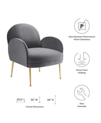  Transcend Performance Velvet Armchair