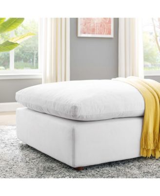 Commix Down Filled Overstuffed Performance Velvet Ottoman