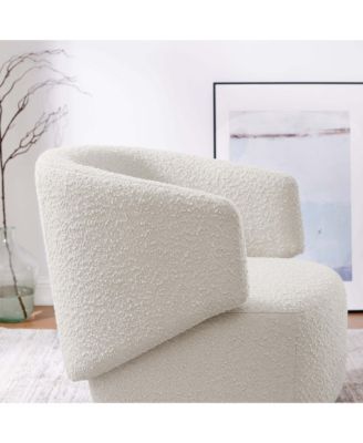  Celestia Boucle Fabric Swivel Chair
