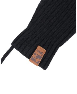  Unisex Rib Knit Mittens with Cord - Baby