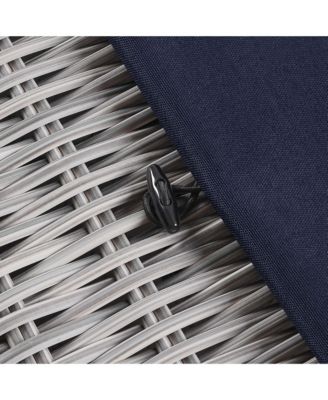  Conway Outdoor Patio Wicker Rattan Ottoman