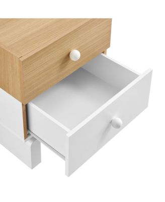  Nolia 2-Drawer Color Block Nightstand