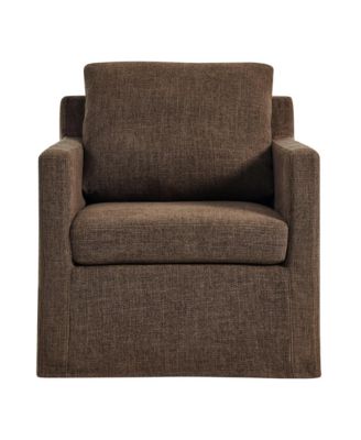 Serene Fabric Slipcovered Swivel Armchair