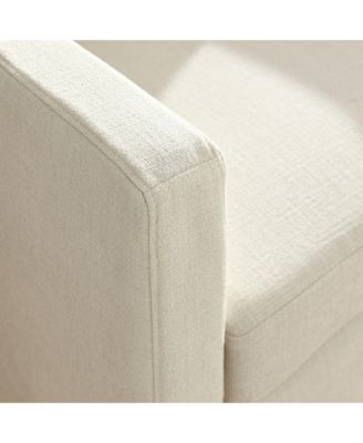  Serene Fabric Slipcovered Swivel Armchair