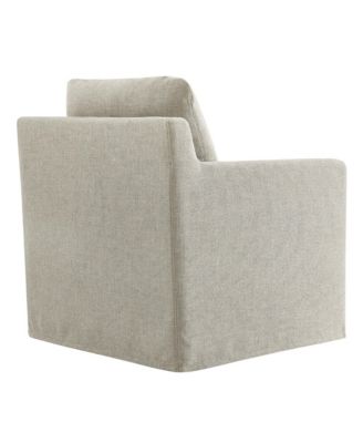  Serene Fabric Slipcovered Swivel Armchair