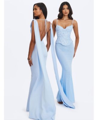  Aurielle Sweetheart Mermaid Peplum Maxi Dress