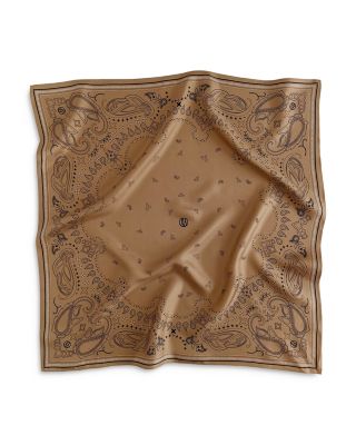 Brown Paisley Silk Scarf