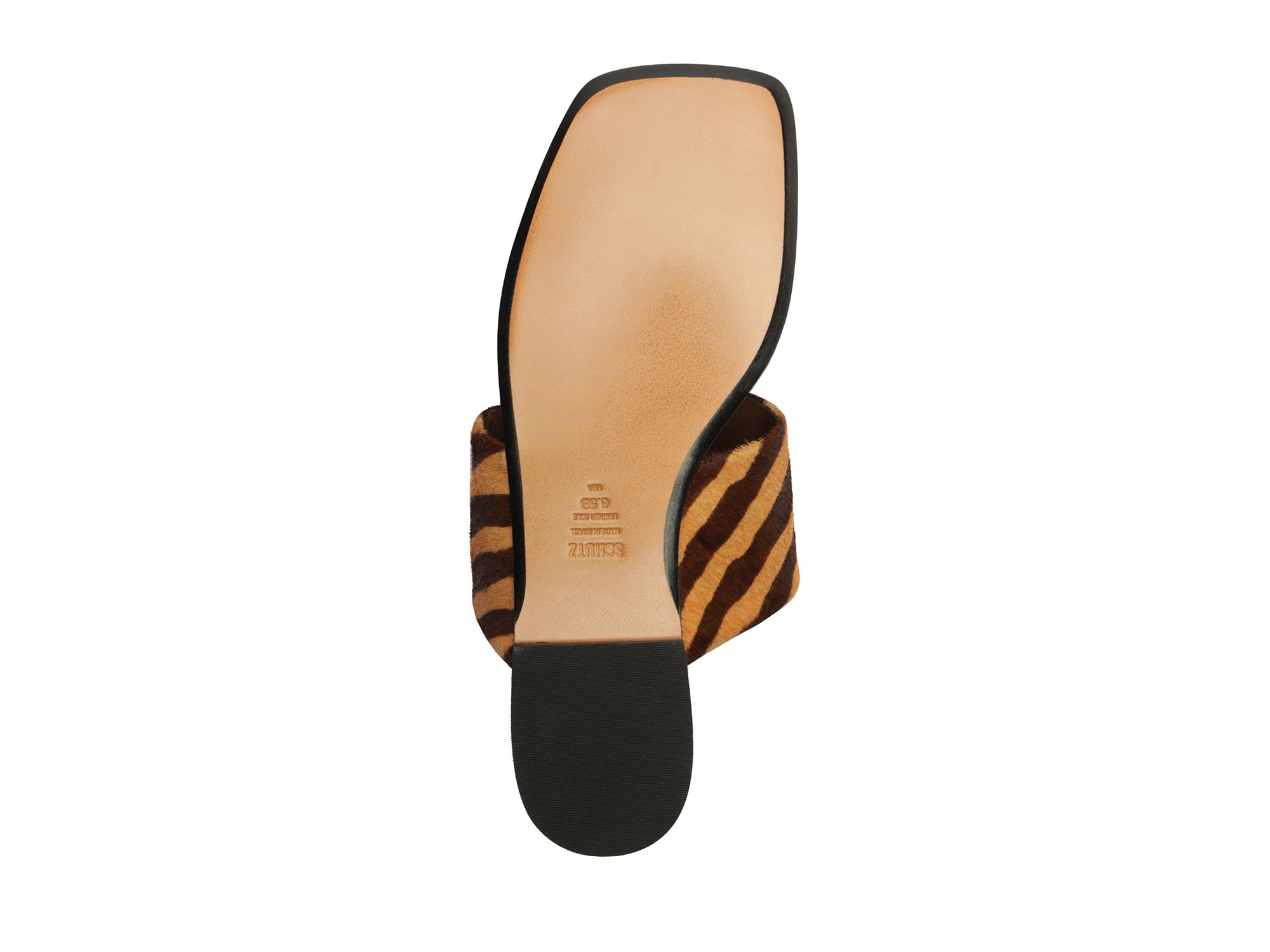 Women's Martha Animal Print Calf Hair Slide Sandals — Image 11