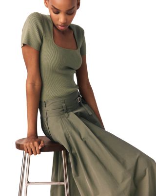 Miyo Ribbed Square Neck Sweater