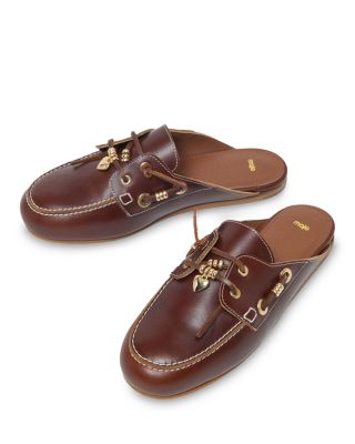 Women's Leather Boat Mules