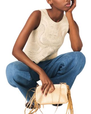 Sleeveless Crochet Knit Top