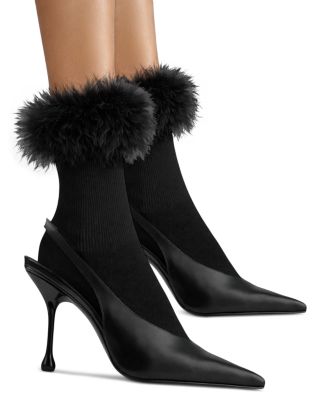 Frou Frou Faux Fur Trim Socks