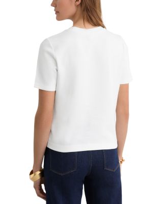 Plain Ribbed Neck T Shirt