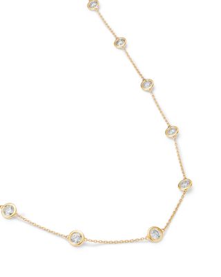 Diamond Station Necklace in 14K Gold, 3.0 tcw