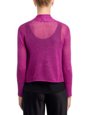 Open Front Cropped Cardigan Sweater