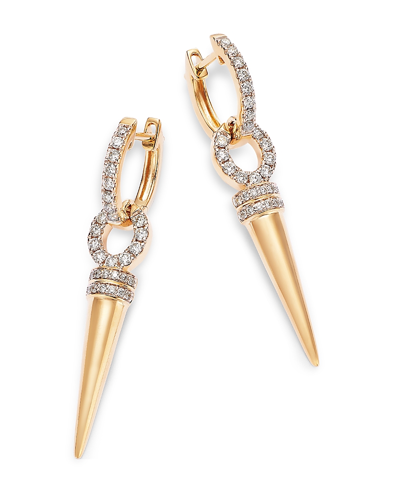 Bloomingdale's Fine Collection Diamond Spike Drop Earring in 14K Yellow Gold, 0.55 tcw