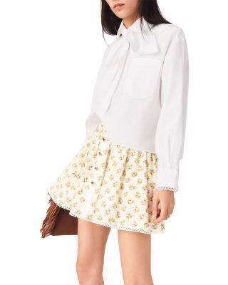 Printed Rickrack Trim Skirt