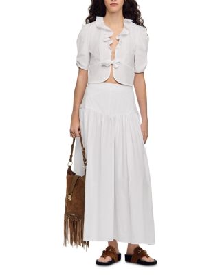 Aleo Ruffle Tie Front Top