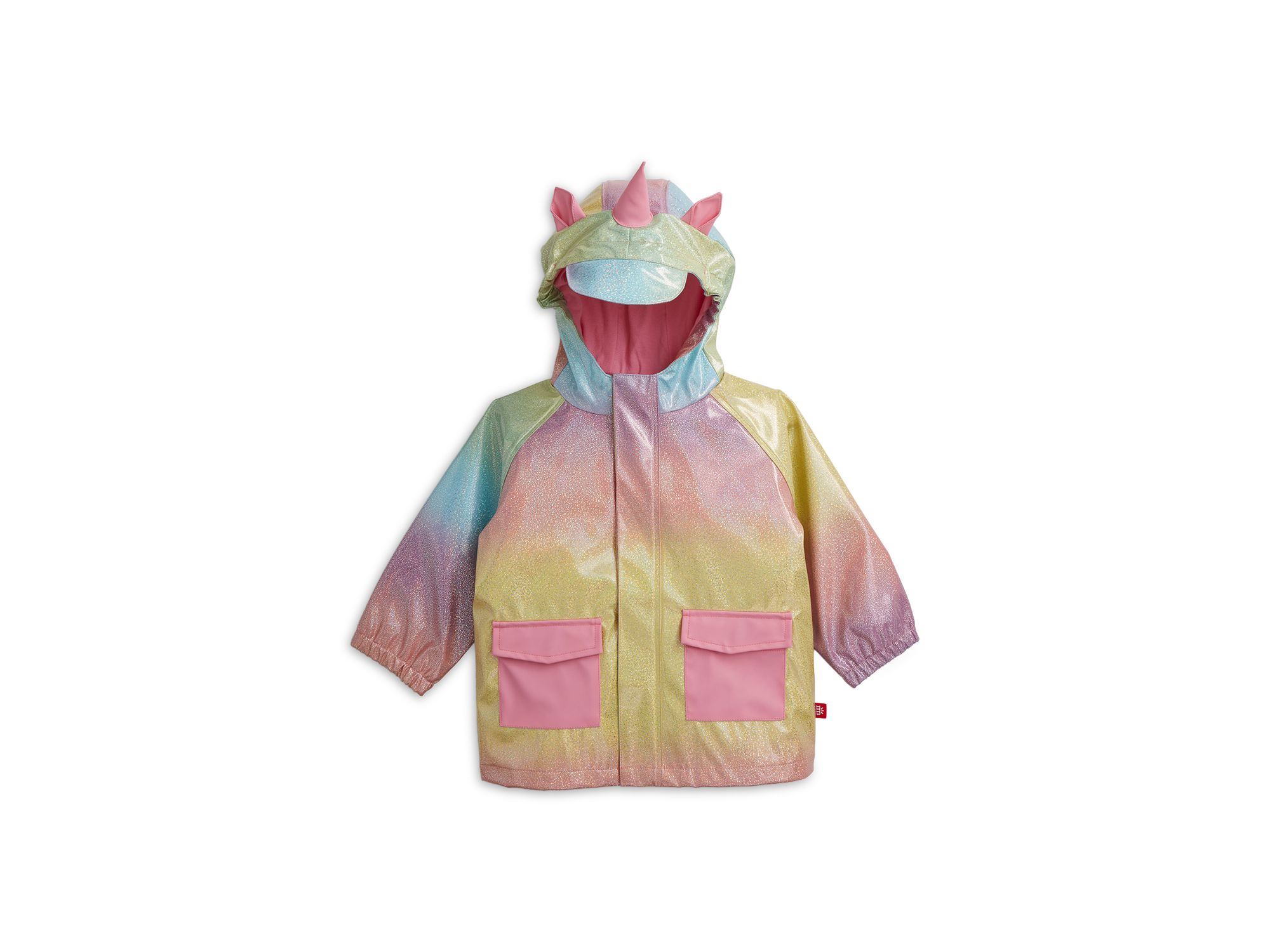 Girls' Unicorn Sparkle Print Magnetic Raincoat - Little Kid, Big Kid - Image 1