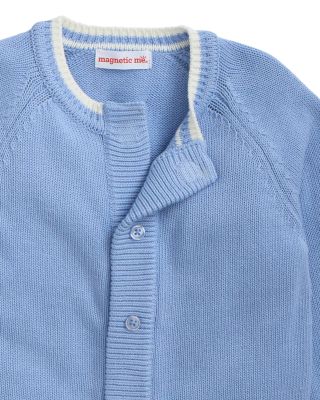 Boys' Crewneck Tipping Magnetic Cardigan - Little Kid