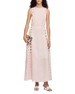 Donnia Flower Jacquard Maxi Dress