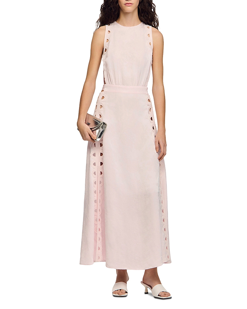 Sandro Donnia Flower Jacquard Maxi Dress