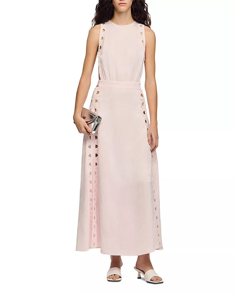 Sandro Donnia Flower Jacquard Maxi Dress