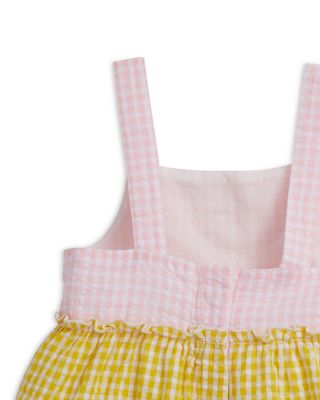 Girls' Multi Gingham Woven Tiered Magnetic Dress - Little Kid