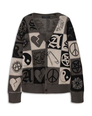 Barker Graphic Cardigan Sweater