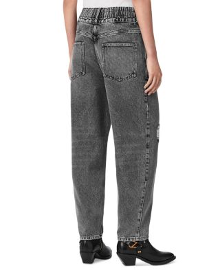 Daisy High Rise Tapered Jeans in Washed Grey