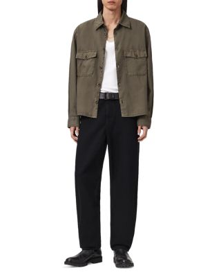 Regular Fit Curved Jeans in Washed Black