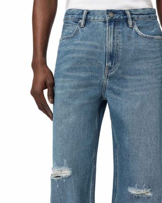 Lenny Wide Fit Jeans in Destroy Mid Indigo