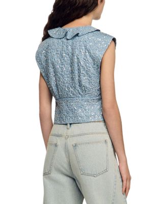 Iseo Sequin Crop Top