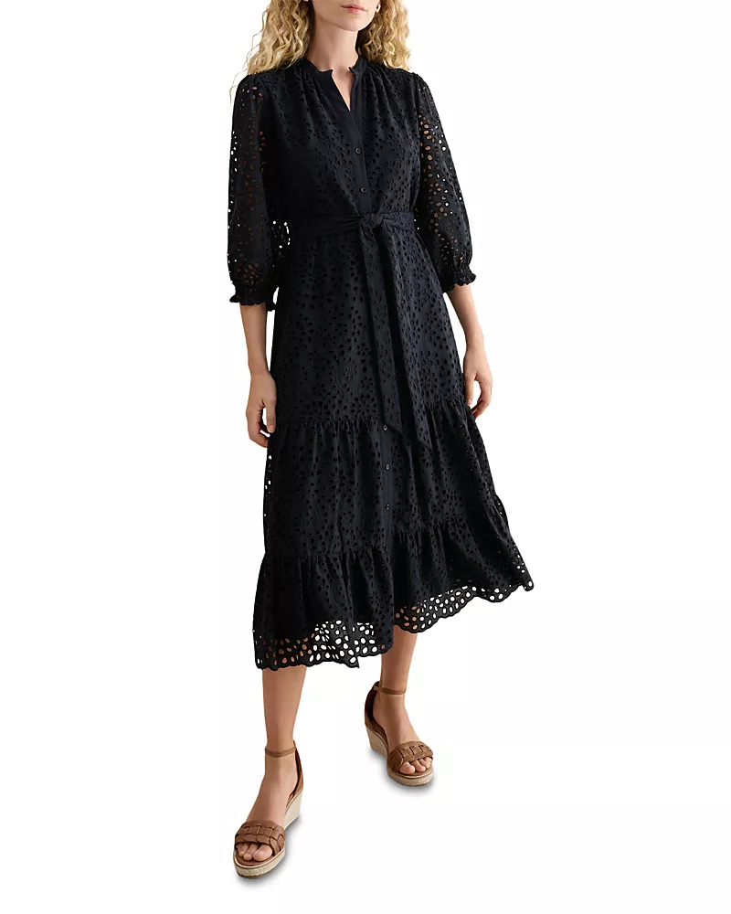 Hobbs London Petite Cianna Embroidered Dress